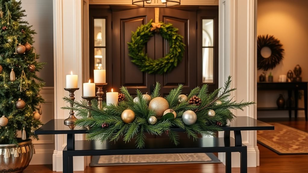 7 Modern Entry Table Christmas Decor Ideas