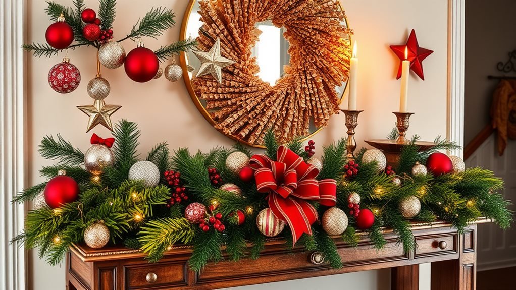 7 Show-Stopping Entry Table Christmas Decor Ideas